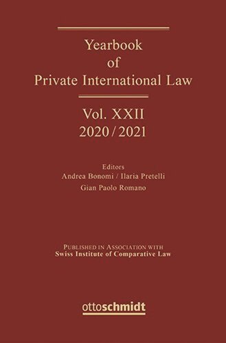 Yearbook of Private International Law: Volume XXII Yearbook of Private International Law – 2020/2021