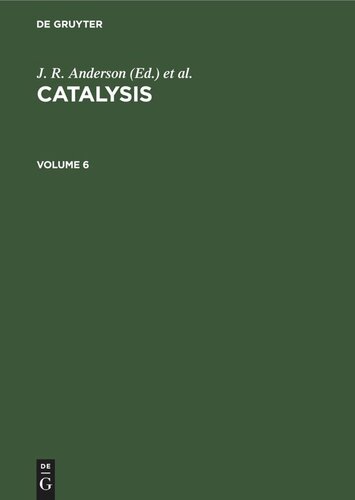 Catalysis: Volume 6
