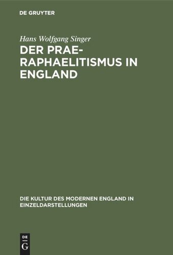Der Prae-Raphaelitismus in England