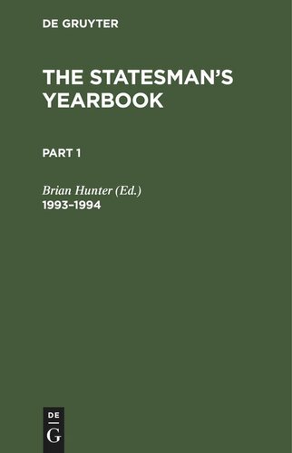 The Statesman's Yearbook: 1993–1994