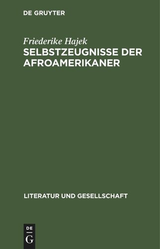 Selbstzeugnisse der Afroamerikaner: Black Liberation Movement und Autobiographie