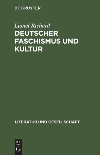 Deutscher Faschismus und Kultur: Aus der Sicht eines Franzosen