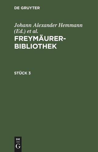 Freymäurer-Bibliothek: Stück 3