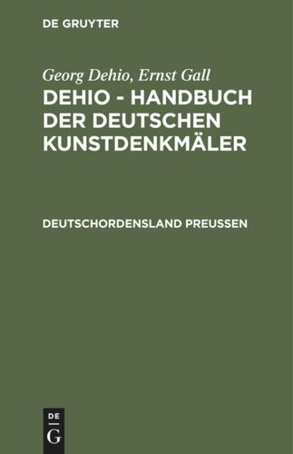 Dehio - Handbuch der deutschen Kunstdenkmäler: Deutschordensland Preußen