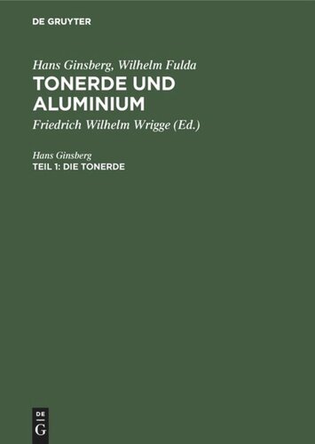 Tonerde und Aluminium: Teil 1 Die Tonerde