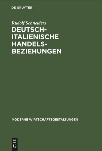 Deutsch-italienische Handelsbeziehungen