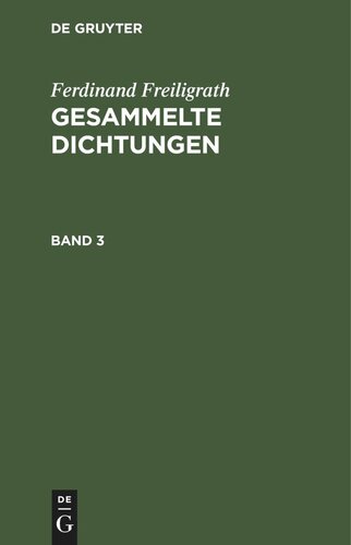 Gesammelte Dichtungen: Band 3