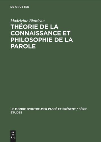 Théorie de la connaissance et philosophie de La Parole: Dans le brahmanisme classique