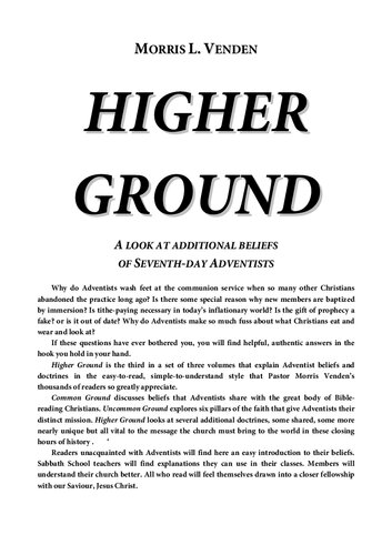 Higher Ground (Foundations for Faith 3) - pdf
