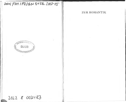 Zur Romantik