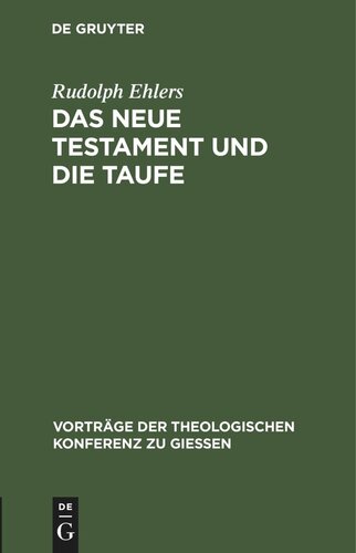 Das neue Testament und die Taufe