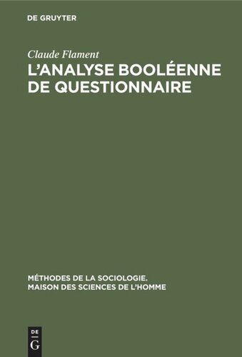L’analyse booléenne de questionnaire