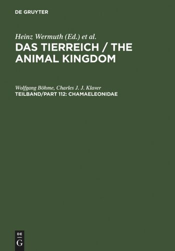 Das Tierreich / The Animal Kingdom: Tlbd/Part 112 Chamaeleonidae