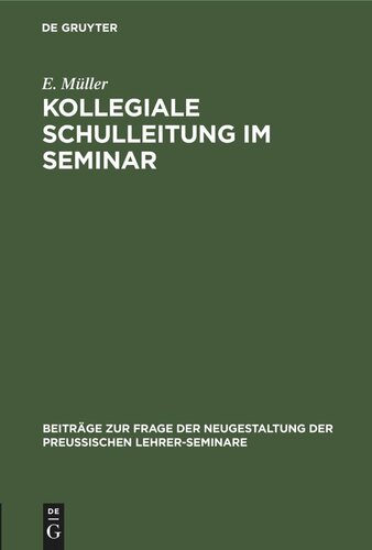 Kollegiale Schulleitung im Seminar
