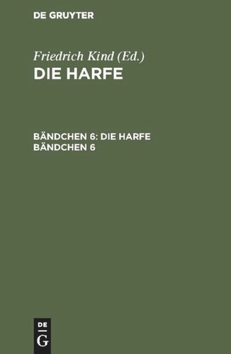 Die Harfe: Bändchen 6