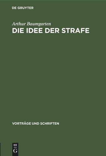 Die Idee der Strafe