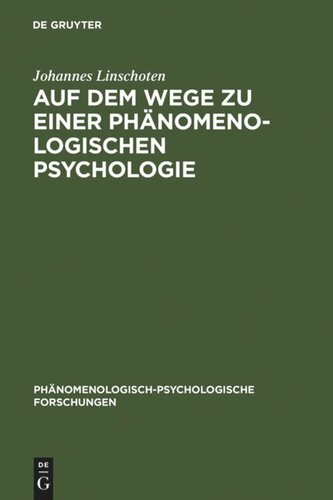 Auf dem Wege zu einer Phänomenologischen Psychologie: Die Psychologie von William James