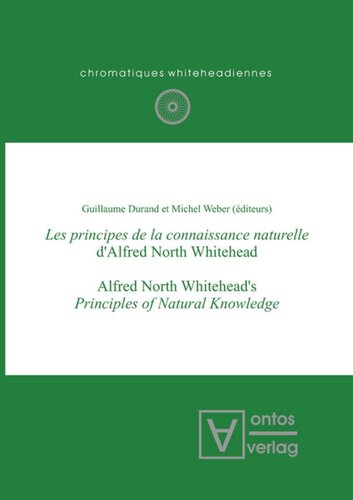 Les principes de la connaissance naturelle d'Alfred North Whitehead