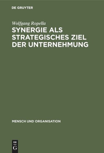 Synergie als strategisches Ziel der Unternehmung