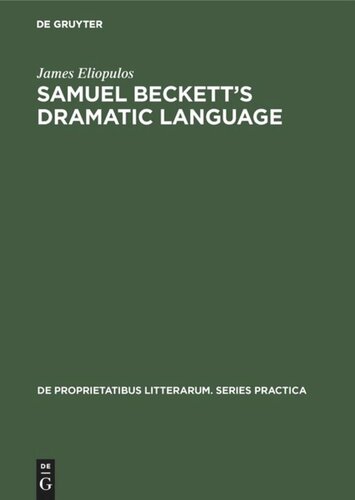 Samuel Beckett’s dramatic language
