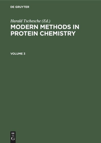 Modern Methods in Protein Chemistry: Volume 3