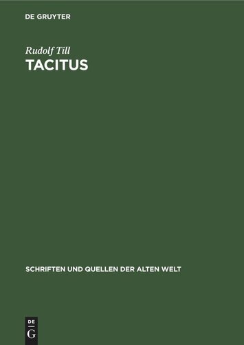Tacitus: Das Leben des Iulius Agricola