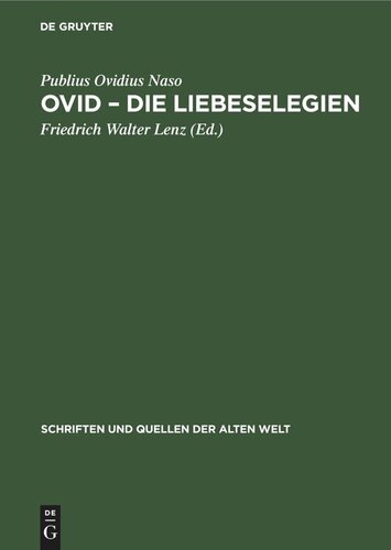 Ovid – Die Liebeselegien