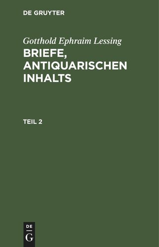 Briefe, antiquarischen Inhalts: Teil 2