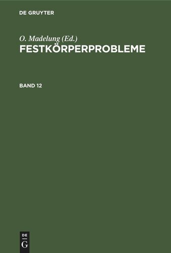Festkörperprobleme: Band 12