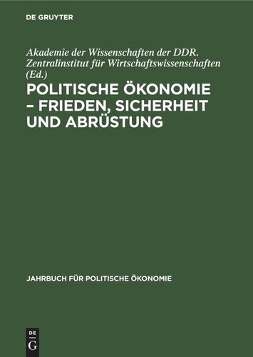 Jahrbuch für politische Ökonomie: 4.1989