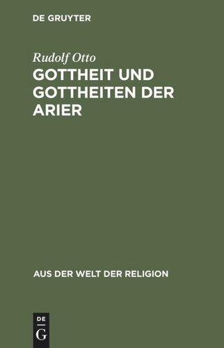 Gottheit und Gottheiten der Arier