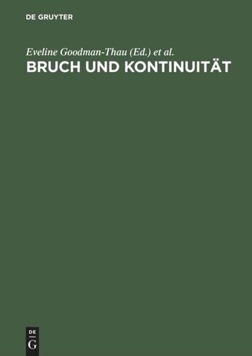 Bruch und Kontinuität: Jüdisches Denken in der europäischen Geistesgeschichte
