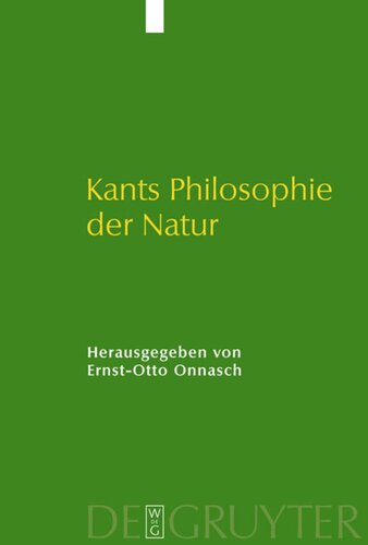 Kants Philosophie der Natur: Ihre Entwicklung im 