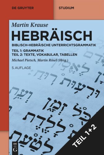 Hebräisch: Biblisch-Hebräische Unterrichtsgrammatik