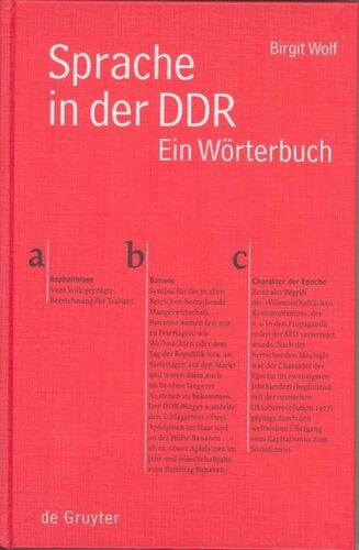 Sprache in der DDR: Ein Wörterbuch
