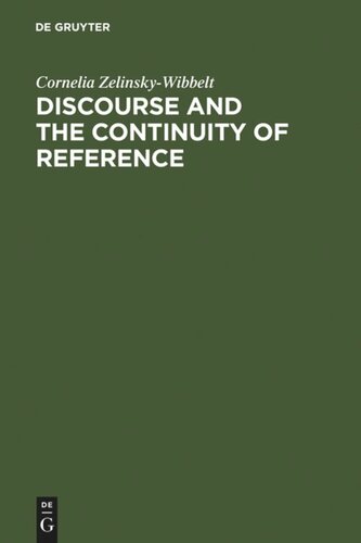 Discourse and the Continuity of Reference: Representing Mental Categorization