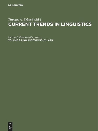 Linguistics in South Asia