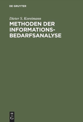 Methoden der Informationsbedarfsanalyse