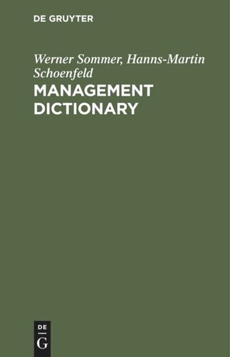 Management Dictionary: English-German