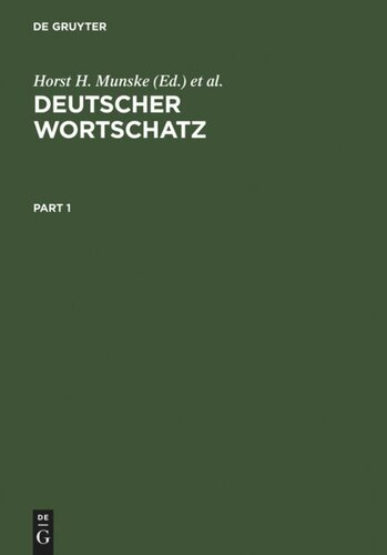 Deutscher Wortschatz: Lexikologische Studien. Ludwig Erich Schmitt zum 80. Geburtstag von seinen Marburger Schülern