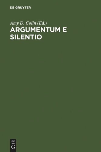 Argumentum e Silentio: International Paul Celan Symposium/Internationales Paul Celan-Symposium