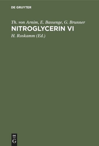 Nitroglycerin VI: Instabile Angina pectoris und extrakardiale Indikationen. Sechstes Hamburger Symposium 29. Oktober 1988