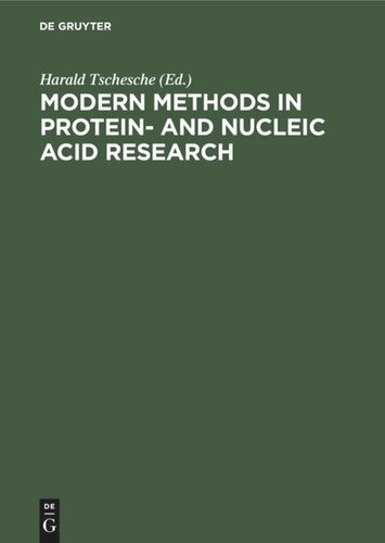 Modern Methods in Protein- and Nucleic Acid Research: Review Articles