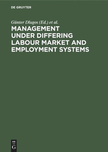 Management Under Differing Labour Market and Employment Systems