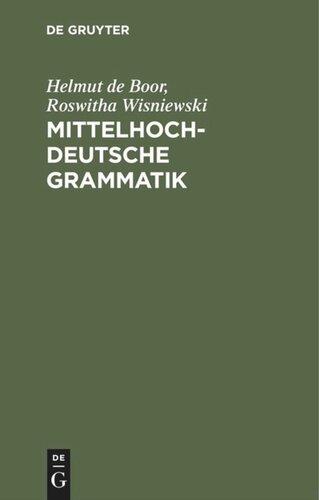 Mittelhochdeutsche Grammatik