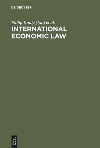 International Economic Law: Basic Documents