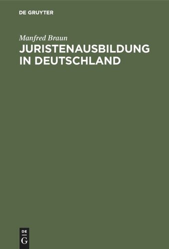 Juristenausbildung in Deutschland