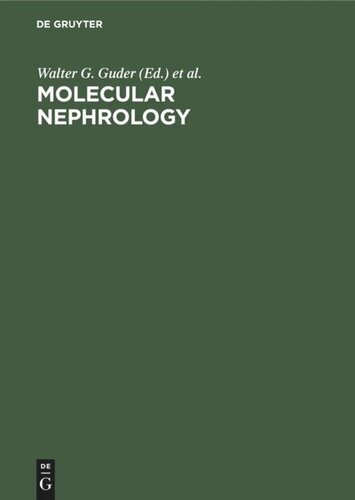 Molecular Nephrology: Biochemical Aspects of Kidney Function. Proceedings of the 8th International Symposium, Dubrovnik, Yugoslavia, October 5–8, 1986
