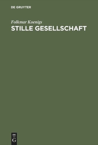 Stille Gesellschaft