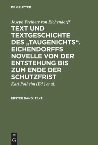 Text und Textgeschichte des 